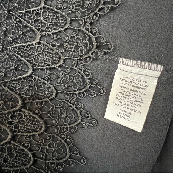 Leith shift dress Crochet trim black XL - Picture 8 of 10